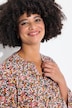 Tunika-bluse, heldekkende trykk, tunika-utringning, 3/4 ermer