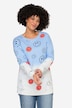 Sweatshirt, oversized, kleurverloop smiley, lange mouwen