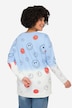 Sweatshirt, oversized, kleurverloop smiley, lange mouwen