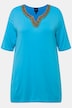 Embroidered Neck Short Sleeve Tee