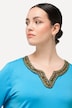 Embroidered Neck Short Sleeve Tee