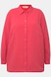 Mousseline blouse, oversized, overhemdkraag, lange mouwen