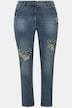 Jeans, smal passform, utsmykkede destroyed-effekter, 5-lommer