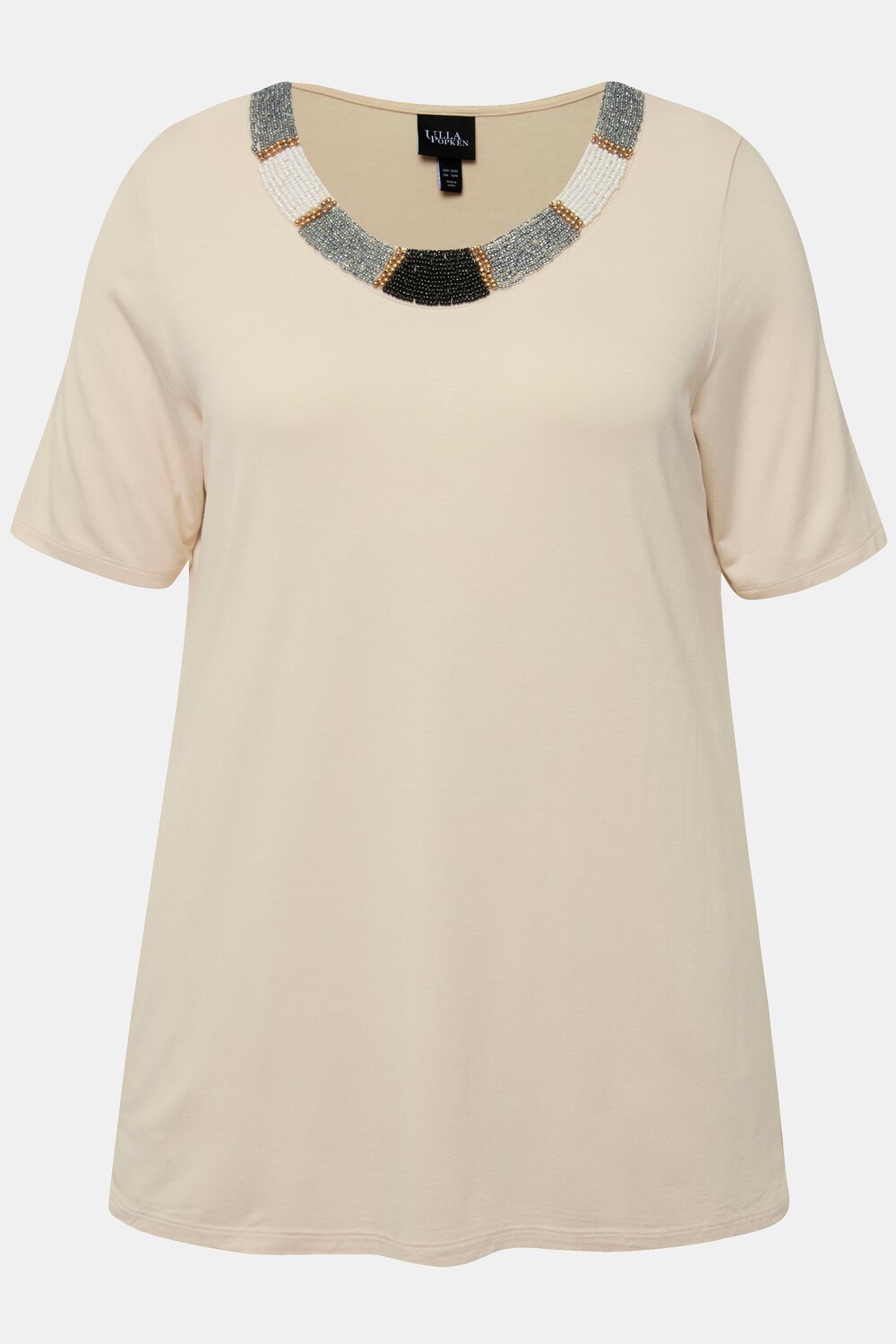 Stora storlekar T-shirt, Dam, grå, storlek: 46/48, Viskos, Ulla Popken