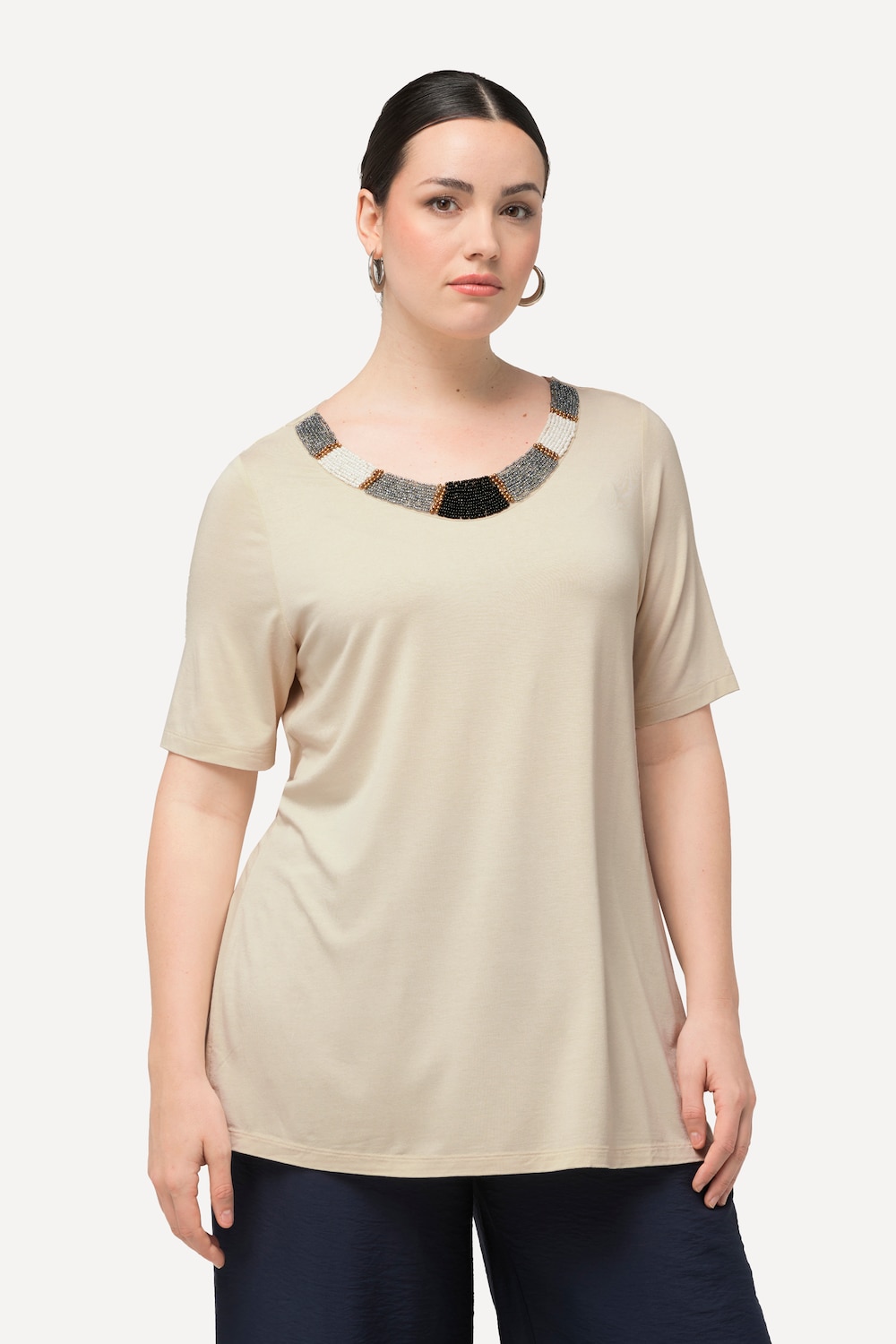 Große Größen T-Shirt, Damen, grau, Größe: 50/52, Viskose, Ulla Popken