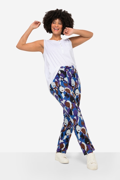 Joggingbroek, all-over print, elastische tailleband