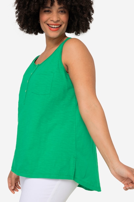 A-Line Crew Neck Rounded Hem Top
