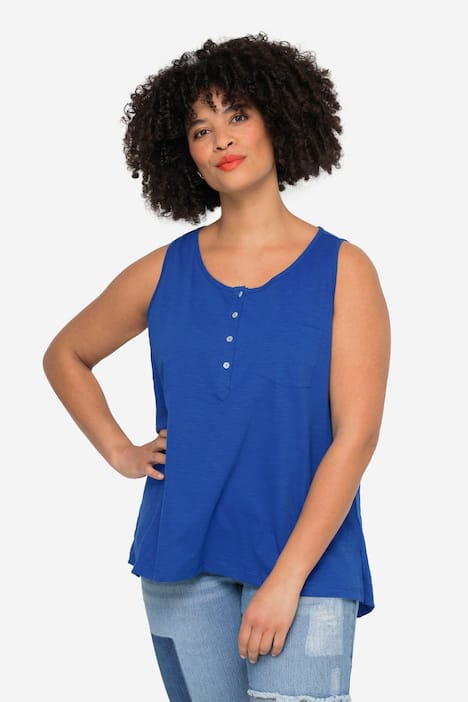 A-Line Crew Neck Rounded Hem Top