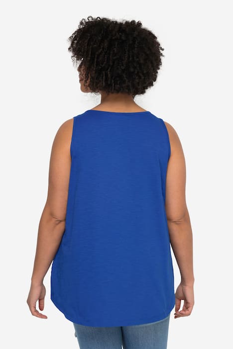 A-Line Crew Neck Rounded Hem Top