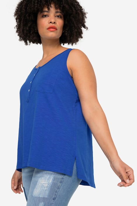 A-Line Crew Neck Rounded Hem Top