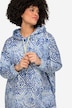 Long-Hoodie, Alloverdruck, Kapuze, Langarm