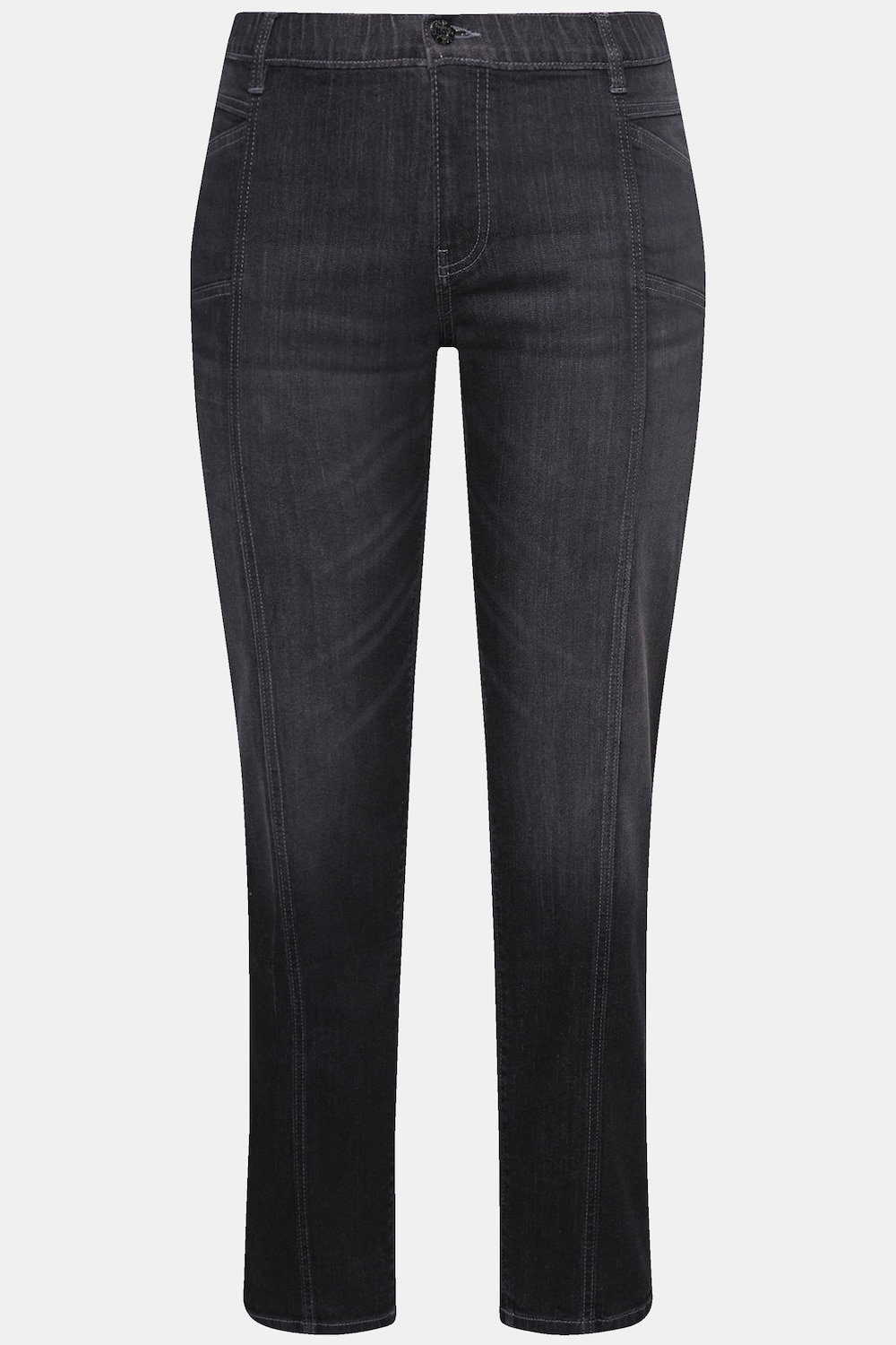 Stora storlekar Boyfriend-jeans, Dam, svart, storlek: 46, Bomull/Polyester, Ulla Popken