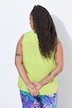 Blouse sans manches, col tunisien et base arrondie
