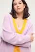 Strickjacke, oversized, Colorblende, Langarm