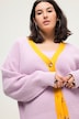 Strickjacke, oversized, Colorblende, Langarm