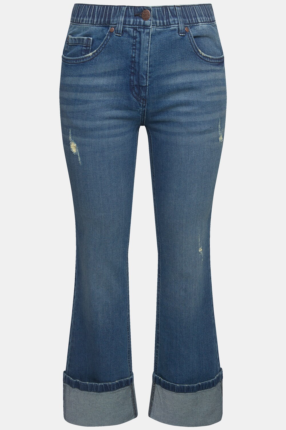 Stora storlekar 7/8-jeans Mary, Dam, blå, storlek: 50, Bomull, Ulla Popken