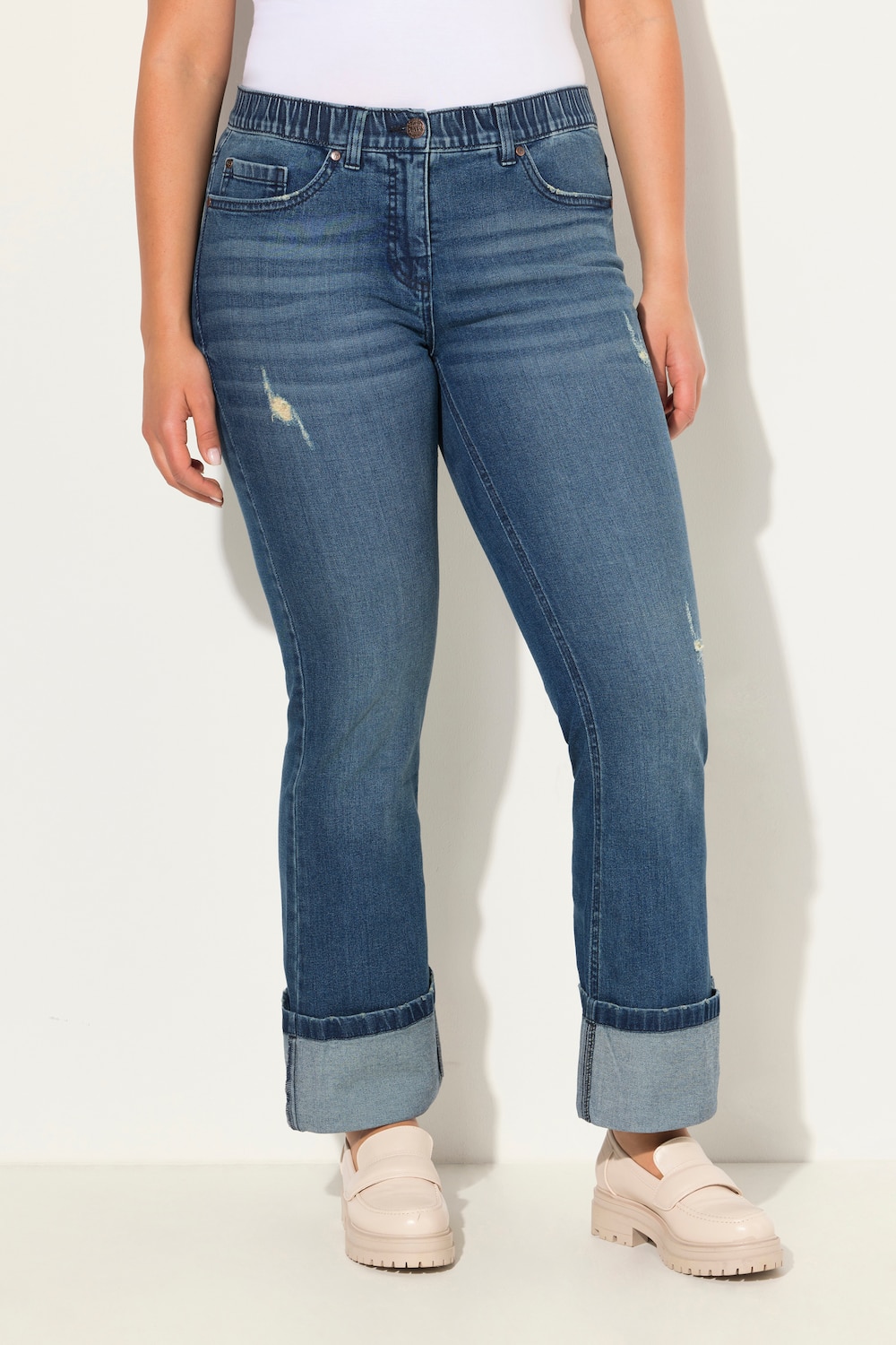 Große Größen 7/8-Jeans Mary, Damen, blau, Größe: 48, Baumwolle, Ulla Popken