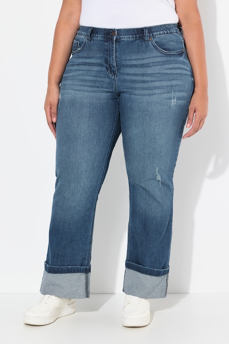 Wide Cuff Stretch Fit Jeans