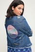 Jeansjacke, Regular Fit, Destroy-Effekte, Patches, Rundhals, Langarm