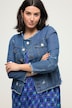 Jeansjacke, Regular Fit, Destroy-Effekte, Patches, Rundhals, Langarm