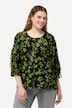 Bluse, Punkte, A-Linie, Rundhals, Langarm