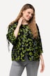 Bluse, Punkte, A-Linie, Rundhals, Langarm
