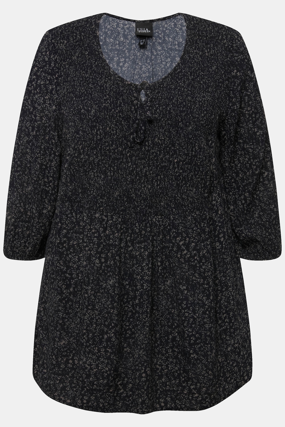 Stora storlekar Blus, Dam, svart, storlek: 50/52, Viskos, Ulla Popken