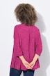 Smokbluse, Punkte, A-Linie, Rundhals, 3/4-Arm