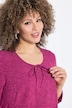 Smokbluse, Punkte, A-Linie, Rundhals, 3/4-Arm