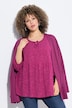 Smokbluse, Punkte, A-Linie, Rundhals, 3/4-Arm