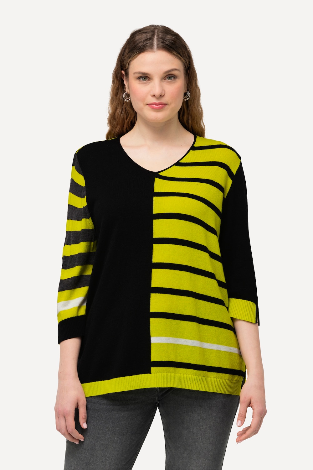 Große Größen Pullover, Damen, grün, Größe: 50/52, Synthetische Fasern, Ulla Popken