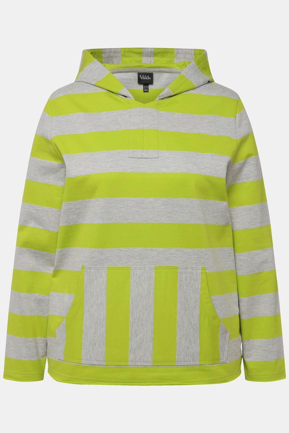 Stora storlekar Hoodie, Dam, grön, storlek: 46/48, Bomull, Ulla Popken