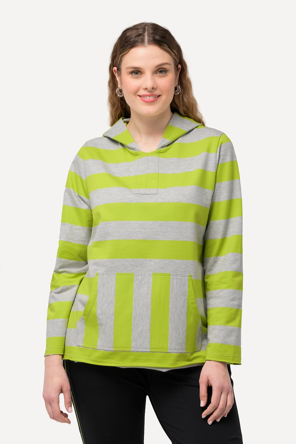 Große Größen Hoodie, Damen, grün, Größe: 46/48, Baumwolle, Ulla Popken