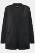 Sweatjacke, Waffelstruktur, offene Form, Langarm
