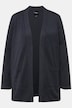 Sweatjacke, Waffelstruktur, offene Form, Langarm