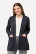 Sweatjacke, Waffelstruktur, offene Form, Langarm
