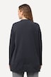 Sweatjacke, Waffelstruktur, offene Form, Langarm