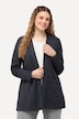 Sweatjacke, Waffelstruktur, offene Form, Langarm