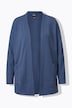 Sweatjacke, Waffelstruktur, offene Form, Langarm