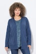 Sweatjacke, Waffelstruktur, offene Form, Langarm