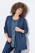 Sweatjacke, Waffelstruktur, offene Form, Langarm