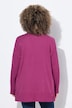 Sweatjacke, Waffelstruktur, offene Form, Langarm