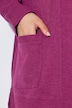 Sweatjacke, Waffelstruktur, offene Form, Langarm