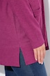 Sweatjacke, Waffelstruktur, offene Form, Langarm