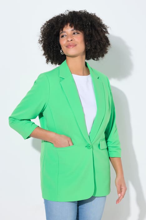 Blazer col à revers et manches longues, coupe ouverte