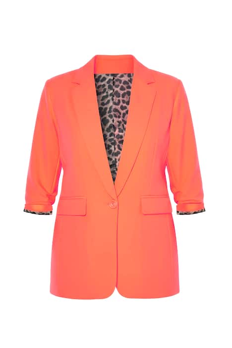 Blejzr, otevřený střih, klopový límec, dlouhé rukávy