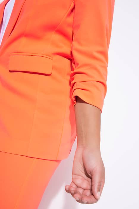 Blazer, offene Form, Reverskragen, Langarm