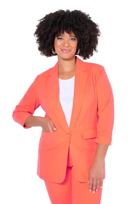 Blejzr, otevřený střih, klopový límec, dlouhé rukávy