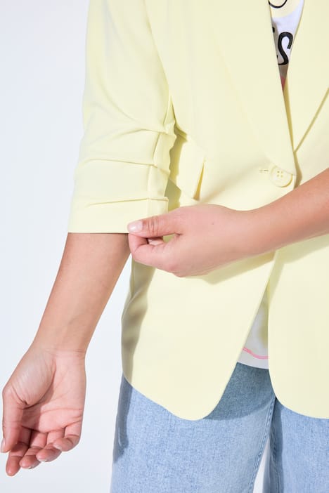 Blazer, offene Form, Reverskragen, Langarm