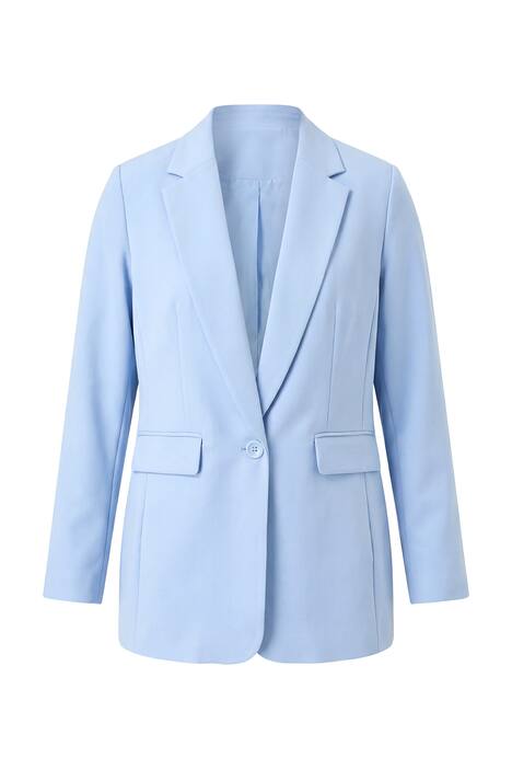 Blejzr, otevřený střih, klopový límec, dlouhé rukávy